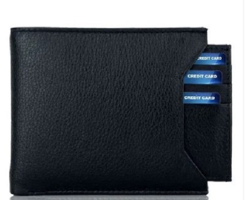 Black PU Leather Mens Wallets