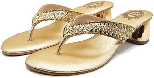 Fancy Ladies Sandal  - Color: Golden