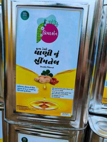 Groundnut Oil - 100% Pure, Crude Fractionated, 15 Liter Packaging | Premium Quality, Nutrient-Enriched, Chemical-Free, Cholesterol-Free