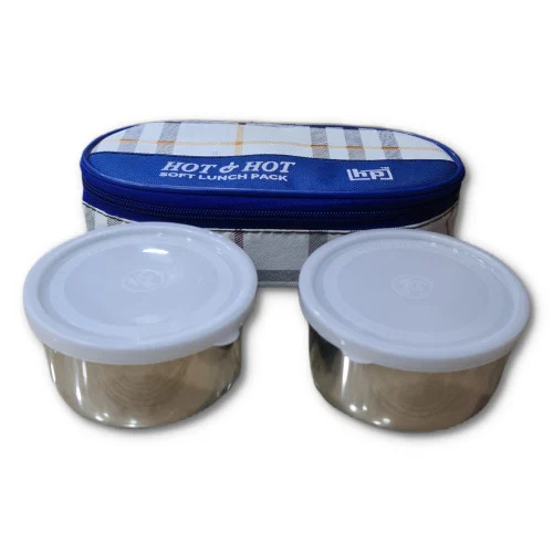 Lunch Box - Stainless Steel, 500 ml Capacity, Round Shape, Silver Color | Metal Construction, Durable and Stylish Design, Ideal for Food Storage