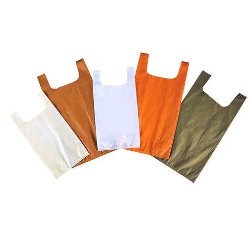 Non Woven U Cut Bags - 3kg Capacity, Multicolor 60 GSM Material | Industrial Shopping Bag with Handle