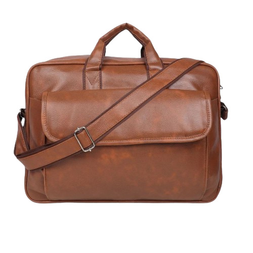 Office Pu Leather Bag - Color: Brown
