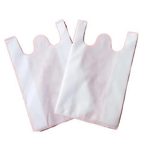 Biodegradable Light Green U Cut Handled Bag - Customized Size & Design, Durable for Goods Packaging and Shopping