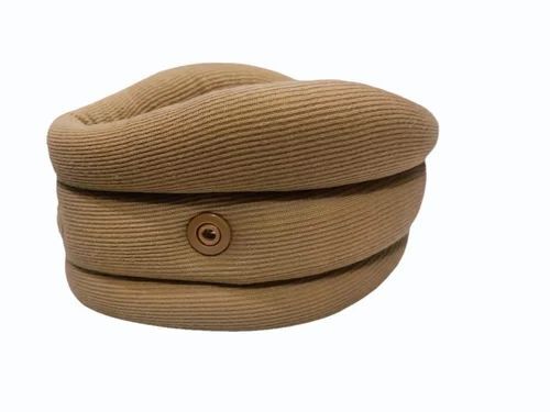 Cervical Collars - Fabric Material, Standard Size, Beige Color | Skin-Friendly, Breathable, Reusable, Portable