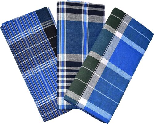 Cotton Lungis - Checked Cotton, Various Colors | Wrinkle Free, Comfortable Wear, Color Fade Resistance, Delivered On Time
