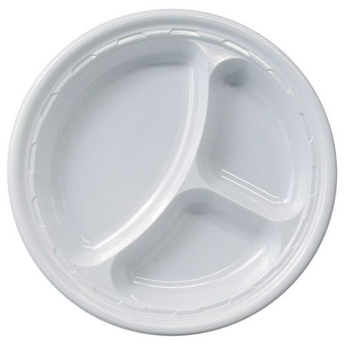 Disposable Plastic Plates - Color: White