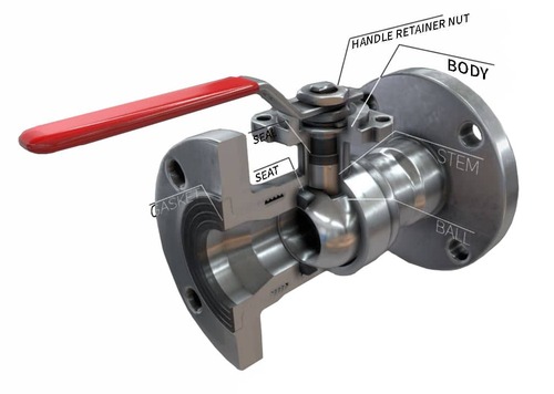 Ball Valve - Metal, Customized Size, Grey Color | Durable Industrial Application, Fine Finish, 500 Grams Weight
