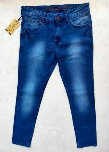 Dark Blue Denim Jeans - Premium Relaxed Fit, Faded Wash, Stretchable Design, Versatile Five-Pocket Style, Water Proof, Cool Dry, Reversible, Timeless Quality