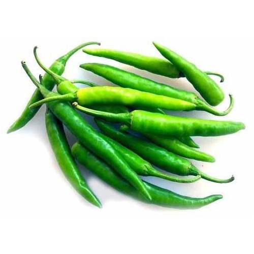 Fresh Green Chilli - Seasoned Non Harmful & Nutritionally Beneficial | Hygienically Packed No Pesticides No Artificial Flavors No Preservatives Ideal for Cooking and Home Use