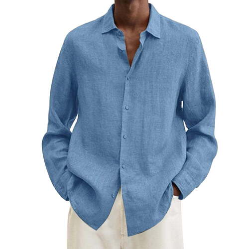 Mens Premium Satin Plaid Shirt - Full Sleeves, Comfortable Wear, Anti-Wrinkle, Quick Dry, Washable, Vibrant Blue Color