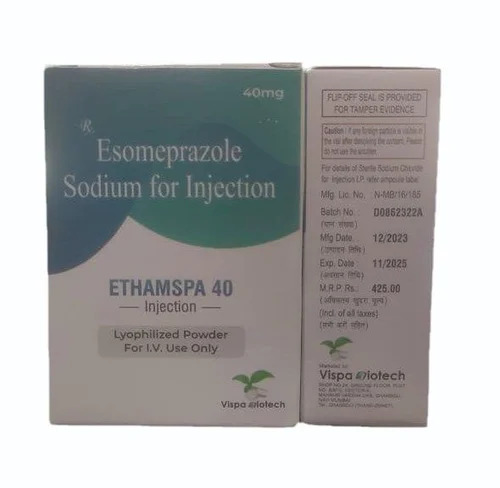 Esomeprazole Injection - 40 Mg Vial | 24 Months Shelf Life, Manufactured By Vispa Biotech