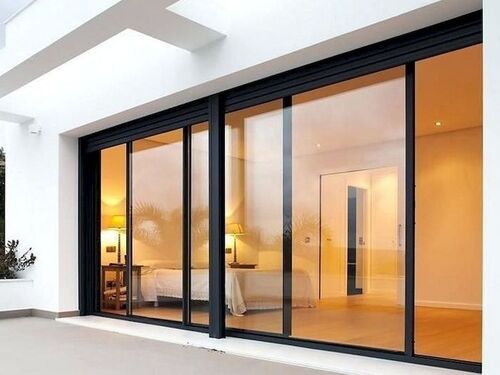 Glass Sliding Closet Doors - Customizable Height , Elegant Design with Bottom Lock Handle