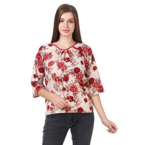 Ladies Floral Printed Designer Tops