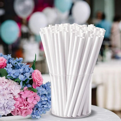 Paper Straws - Color: White