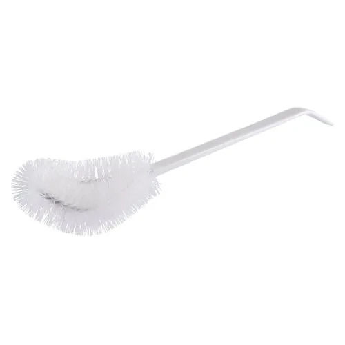 Plastic Toilet Cleaning Brush - Soft Nylon Bristles, Hangable Design | Sleek White Finish for Effective Toilet Maintenance