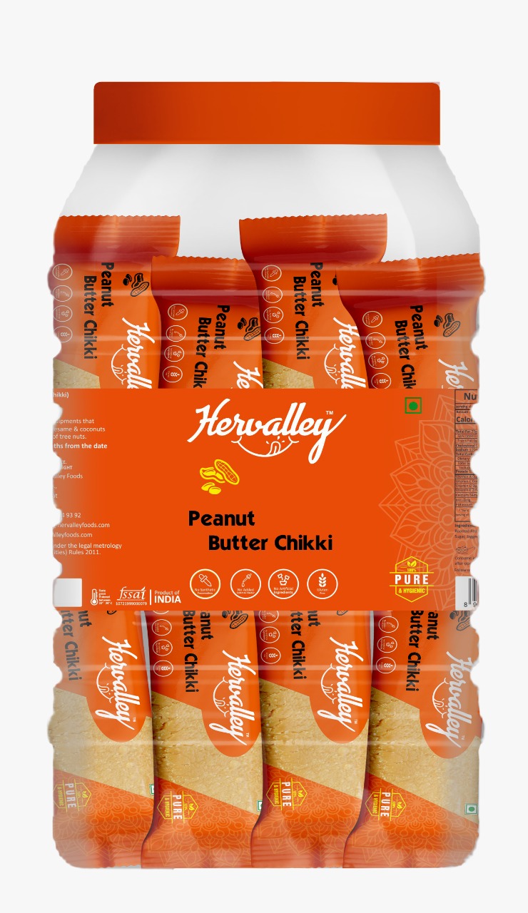 Hervalley मूँगफली का मक्खन चिक्की जार