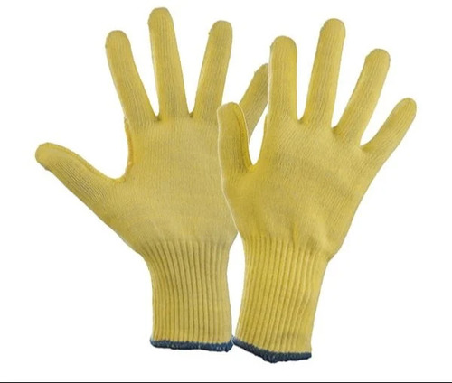 Knitted Gloves - Cashmere Material Standard Grip Size Yellow Color | Breathable Slip Resistant Quick Dry Washable Full Finger Design Daily Use