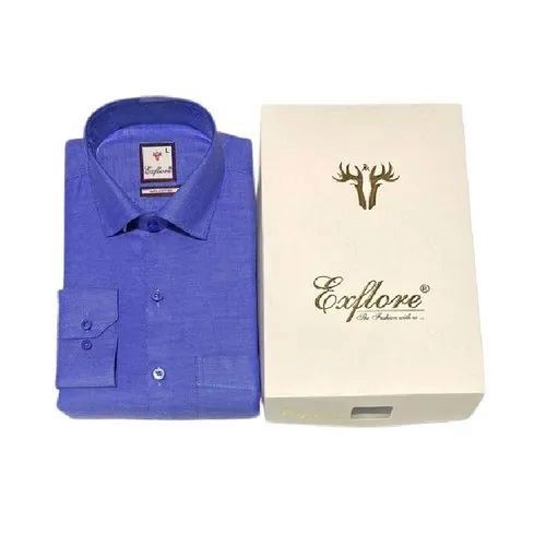 Mens Slim Fit Cotton Blend Button-Down Shirt - Premium Quality, Classic Collar, Long Sleeves, Blue, Anti UV, Breathable, Cool Pass, No Fade, Water Proof, Cool Dry