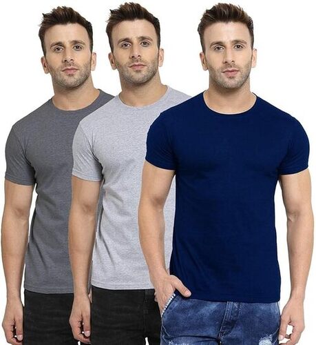 Men's Casual T-Shirts - Regular Fit Cotton Blend Available in Multiple Colors | Lightweight Breathable Fade & Wrinkle Resistant