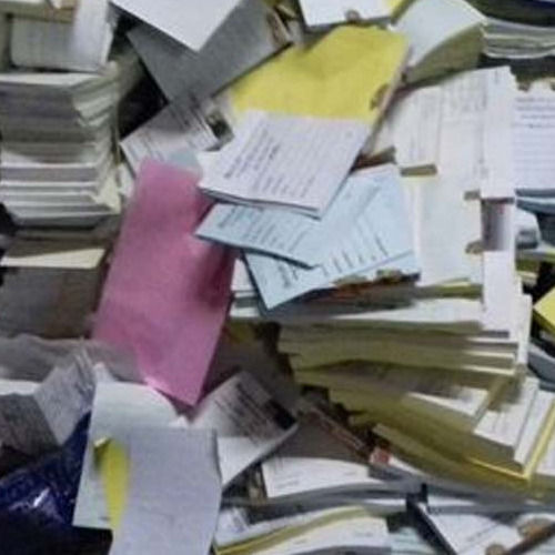 White Business Forms Paper Scrap