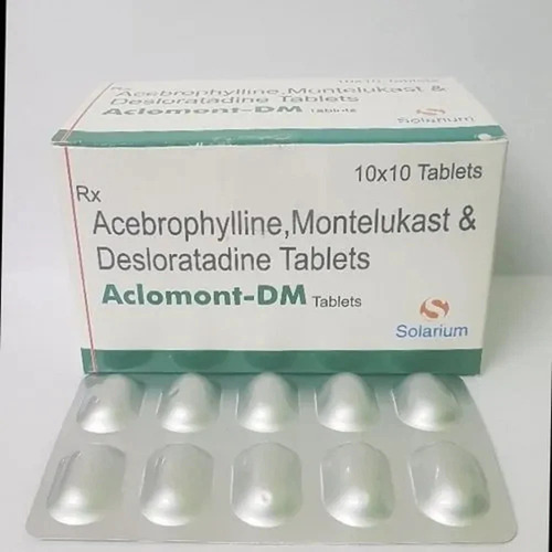 Acebrophylline, Fexofenadine, Montelukast - 200mg, 120mg, 10mg Tablets | Prescription Required, For Hospital and Clinic Use, Store in Cool and Dry Place