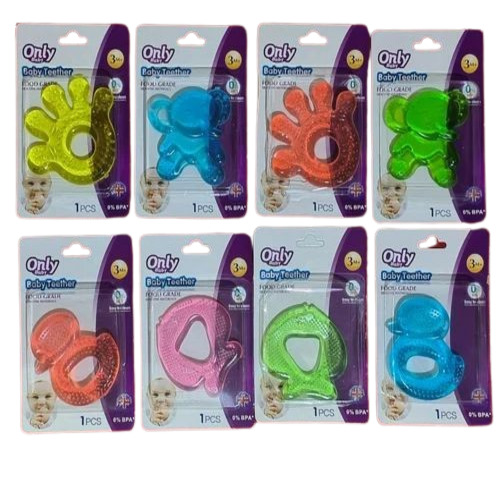 Baby Water Teether - Premium Silicone , Optimum Quality for Newly Born , Bright Orange Color in Box Packaging