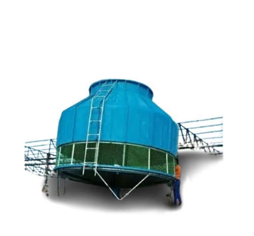 Bottle Shape FRP Cooling Tower - 100 Ton Capacity, Closed Loop Design, Three Phase 440V | Industrial Use, New, Blue, Fiberglass Reinforced Polyester