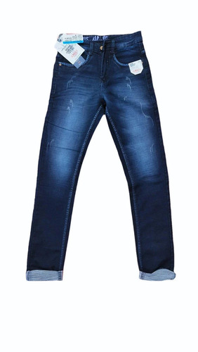 Denim Jeans - Durable Cotton Fabric, Blue Indigo Dye, Adjustable Waist, Various Fits - Washable, No Fade, Breathable, Anti Wrinkle, Classic Five-Pocket Design