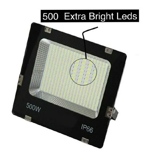LED Flood Light - Aluminium, 500W , High-Intensity Broad Illumination, Weather-Resistant, Energy-Efficient, Long Lifespan, Adjustable Mounting Angles