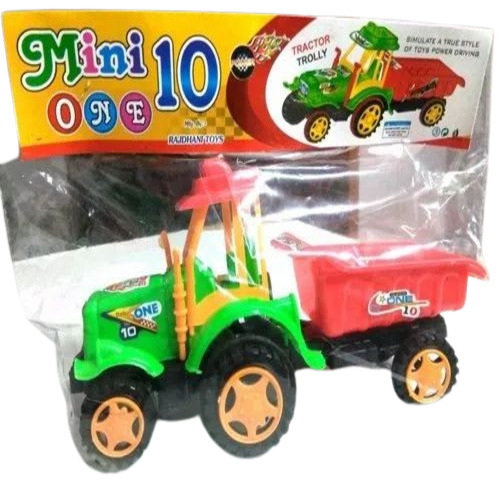 Mini One 10 Tractor Toy - Plastic Material Good Condition Green and Red Color | Premium Quality Optimum Grade Personal Use