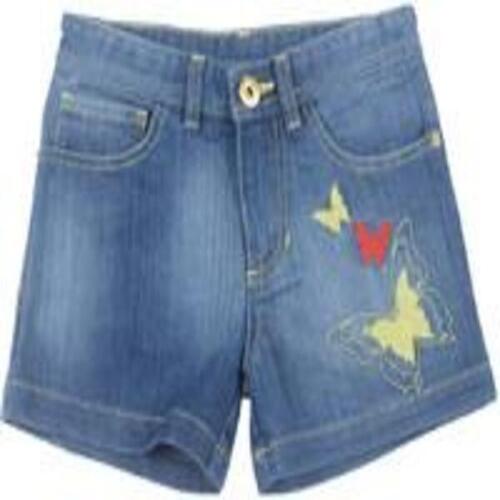 Denim Shorts - Denim Material, Standard Size, Blue Color | Regular Fit, Thigh Length, 2 Pockets, Breathable, Skin-Friendly, Quick Dry, Machine Washable