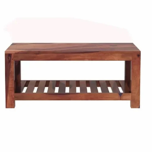 Kaveri Rectangular Coffee Table With Strip Shelf