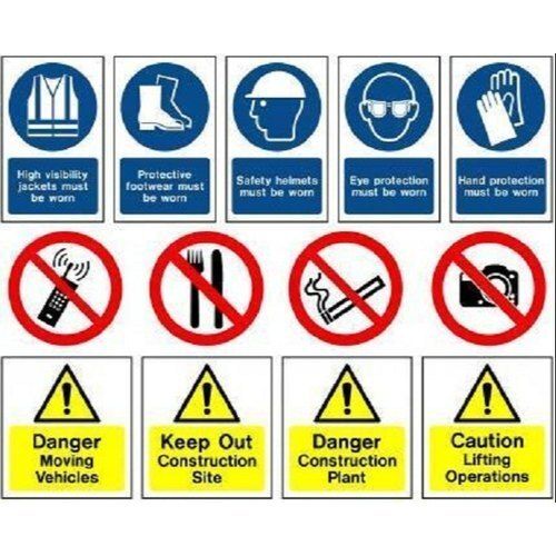 Safety Sign Board - Color: Multi