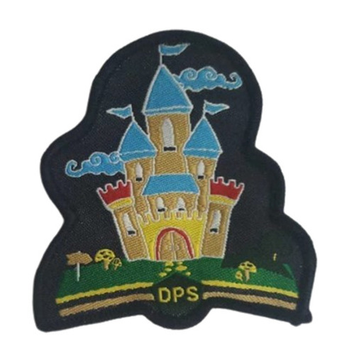 School Embroidered Garment Badge - Polyester Material, 200 Piece Size Label, Matt Finish, Custom Sizes Available | All Colors, Embroidered Pattern