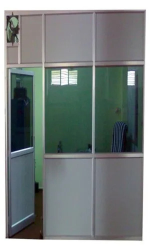 Aluminium Door Partition - 10 Feet Height, 8mm Glass Thickness | Hinged Open Style, Corrosion Resistant Design