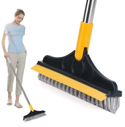 Cleaning Brush - ABS Plastic with Stainless Steel Handle, 120 cm Multi Color Design | Ideal for Bathroom Use