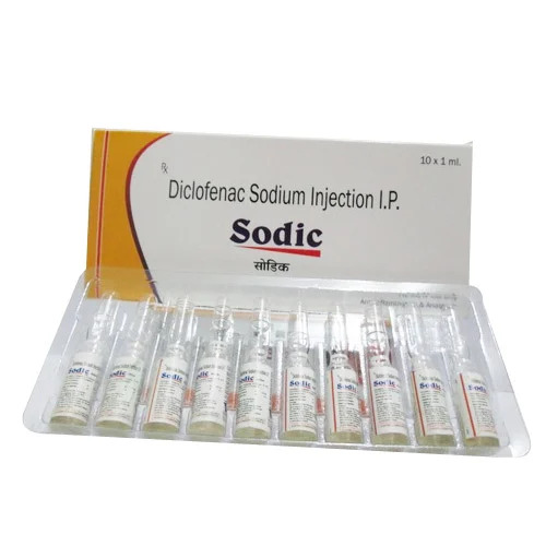Diclofenac Sodium Injection - Liquid Formulation, Fast-Acting Pain Relief for Moderate to Severe Pain, Anti-Inflammatory Properties, Effective for Muscle and Joint Pain, Prescribed Dosage by Physician