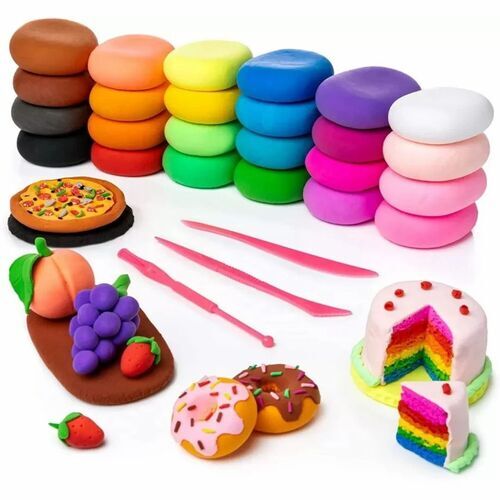Kids Clay Toys - Cardboard Material, Customized Size, Multi Color | Age Range: 5-19, Enhances Motor Skills, Hindi Language Instructions