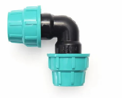 Pp Elbow - Plastic, Standard Size, Green & Black Color | Easy to Install, Rigid Hardness, Water and Leak Resistance, 90 Degree Bend