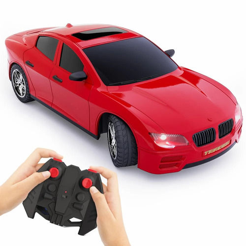 Premium Remote Control Car - Durable ABS Plastic, Standard Radio Control Distance, Vibrant Red Color | Attractive Design, Customizable Size, Ideal for Ages 2-10, Chargeable Battery