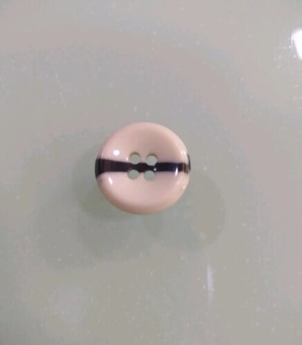 28 L Wood Rod Shirt Button - Pink And Black, Round Shape, 4 Holes | Multi-Color Wooden Design Ideal for Various Shirt Styles