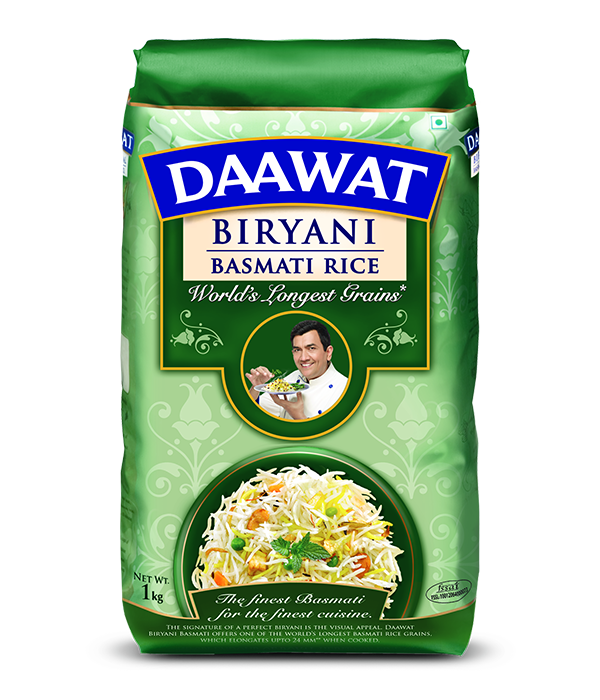 Daawat Biryani Basmati Rice - 1121 Hybrid Quality A++ Grade Organic Long Grain Highly Pure White Rice for Super Taste