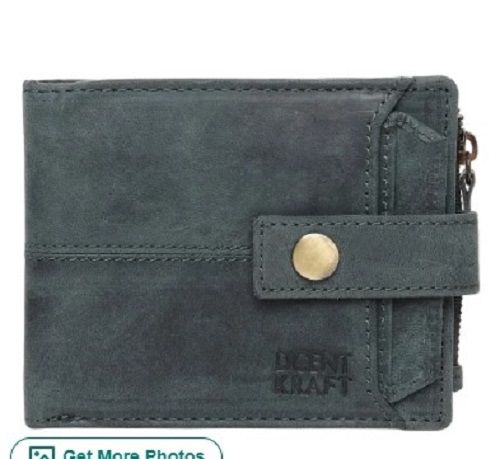 Grey Genuine Leather Men Wallet