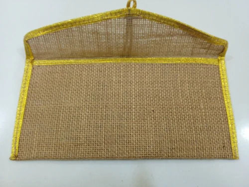 Jute Envelope Clutch Bag