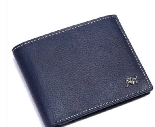 Navy Nappa Leather Wallet