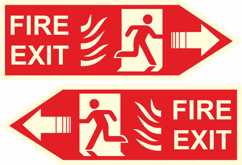 Night Glow Fire Exit Signs - Application: Office