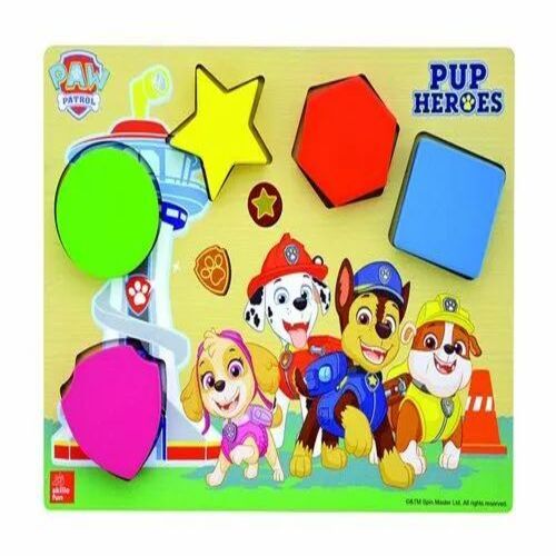 Paw Patroll Shapes Sorter - Premium MDF Material, 21.4x16.6 cm Dimensions, Multicolor Design | Low Noise Feature, Ideal for Ages 2 to 5 Years