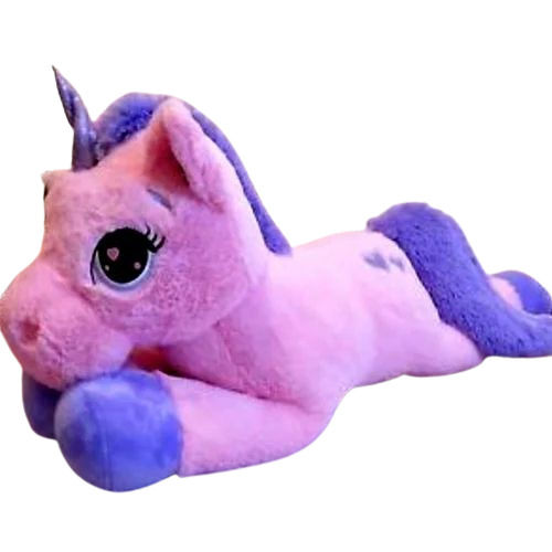 Pink Purple Big Eye Horse Unicorn Stuffed Toy