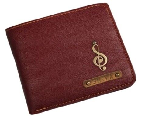 Plain PU Leather Wallet For Mens