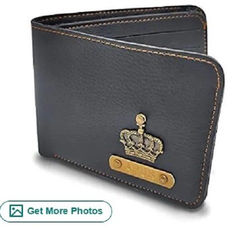 PU Leather Plain Personalized Mens Wallet